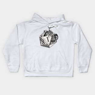 Pen and paper Dice steam machine Kids Hoodie